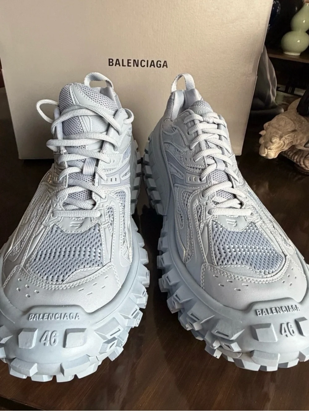 Balenciaga Men's Defender Sneaker Light Blue size 46/13
